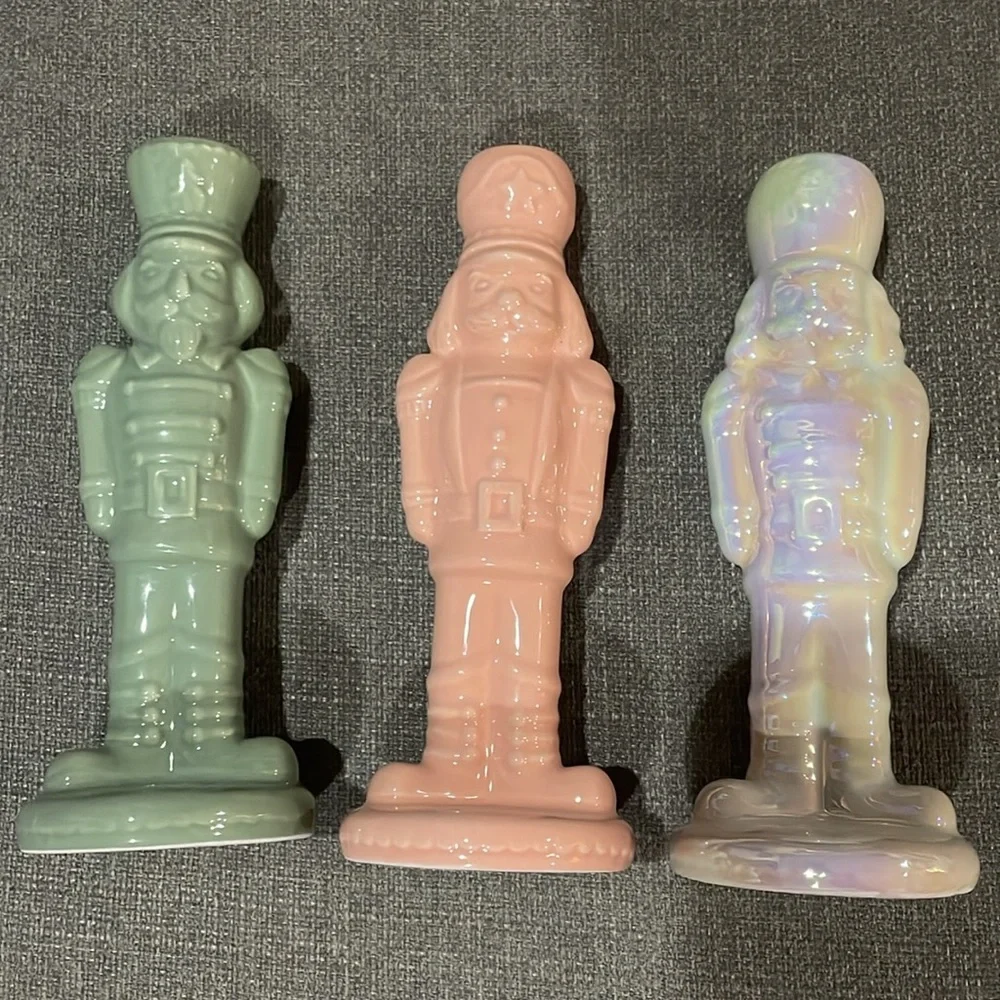 Target Playground Pink White Green Bottle Brush Nutcracker Ornament Collection